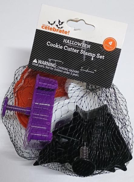 HALLOWEEN Cookie Cutter Stamp Set Ausstechformen 4 Teile Import USA